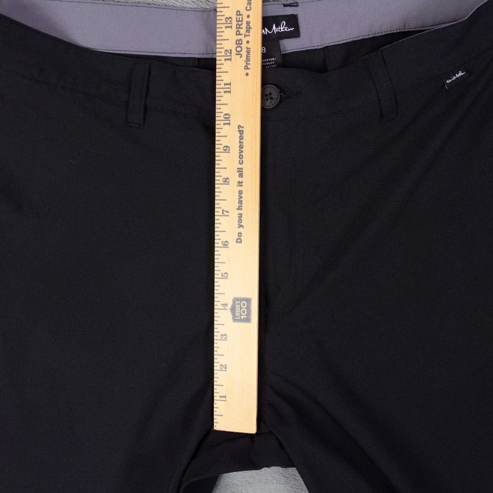 Travis Mathew Golf Pants Mens 38 Black Poly Spandex Performance Stretch